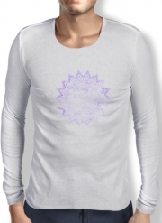 T-Shirt homme manche longue Bohemian Flower Mandala in purple