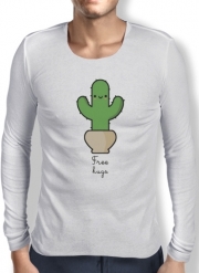 T-Shirt homme manche longue Cactus Free Hugs