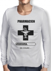 T-Shirt homme manche longue Cadeau etudiant Pharmacien en cours
