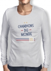 T-Shirt homme manche longue Champion du monde 2018 Supporter France