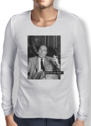 T-Shirt homme manche longue Chirac Smoking What do you want