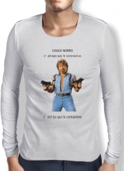 T-Shirt homme manche longue Chuck Norris Against Covid