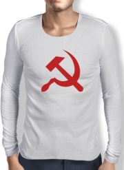 T-Shirt homme manche longue Communiste faucille et marteau