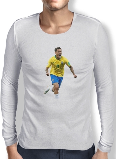 T-Shirt homme manche longue coutinho Football Player Pop Art