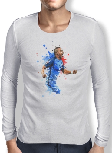 T-Shirt homme manche longue Dimitri Payet Peinture Fan Art France Team 