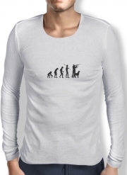 T-Shirt homme manche longue Evolution du chasseur