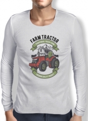 T-Shirt homme manche longue Tracteur dans la ferme