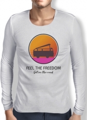 T-Shirt homme manche longue Feel The freedom on the road
