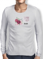 T-Shirt homme manche longue Logo Fleuriste avec texte personnalisable