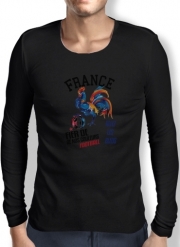 T-Shirt homme manche longue France Football Coq Sportif Fier de nos couleurs Allez les bleus