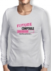 T-Shirt homme manche longue Future comptable - Cadeau pour étudiante