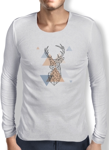 T-Shirt homme manche longue Geometric head of the deer