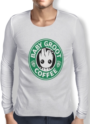 T-Shirt homme manche longue Groot Coffee