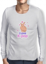 T-Shirt homme manche longue I love kpop