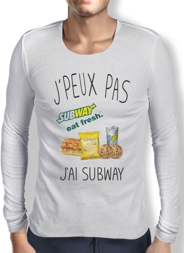 T-Shirt homme manche longue Je peux pas j'ai subway