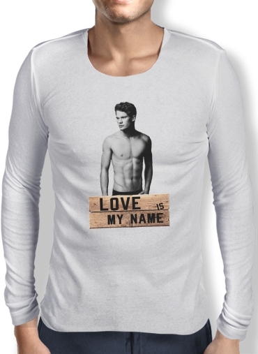 T-Shirt homme manche longue Jeremy Irvine Love is my name