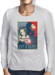 T-Shirt homme manche longue Levy et Gajeel Fairy Love