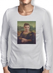 T-Shirt homme manche longue Lili Reinhart Mashup Mona Lisa Joconde