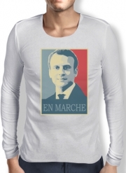 T-Shirt homme manche longue Macron Propaganda En marche la France