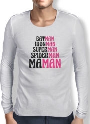 T-Shirt homme manche longue Maman Super heros
