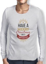 T-Shirt homme manche longue Merry Christmas and happy new year