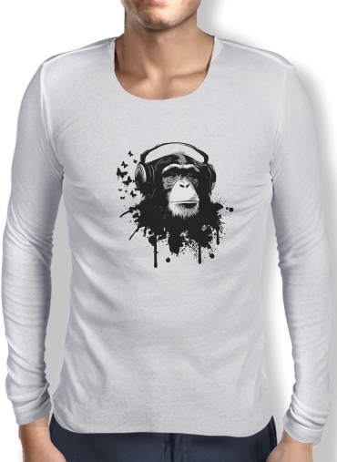 T-Shirt homme manche longue Monkey Business - White