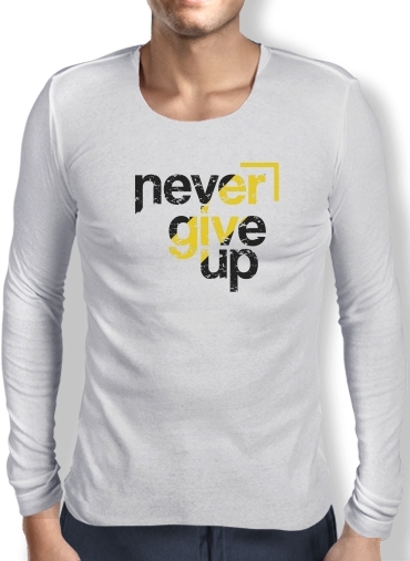 T-Shirt homme manche longue Never Give Up