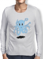 T-Shirt homme manche longue octopus Blue cartoon