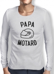 T-Shirt homme manche longue Papa Motard Moto Passion