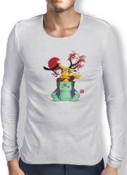 T-Shirt homme manche longue Pikachu Bulbasaur Naruto