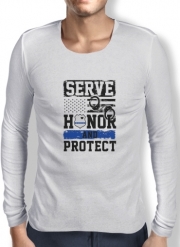 T-Shirt homme manche longue Police Serve Honor Protect