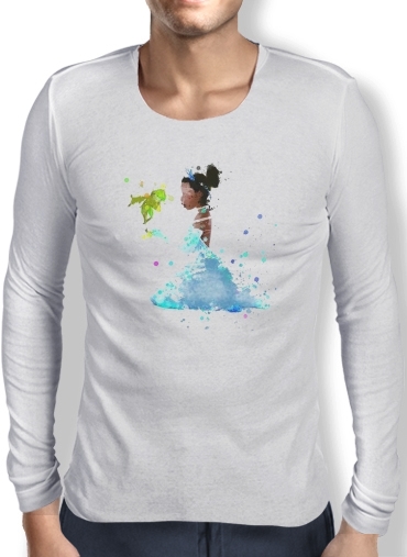 T-Shirt homme manche longue Princess Tiana Watercolor Art