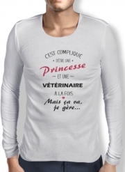 T-Shirt homme manche longue C'est compliqué d'être une princesse et vétérinaire à la fois