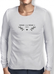 T-Shirt homme manche longue Tampon Mariage Provence branches d'olivier