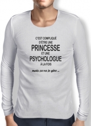 T-Shirt homme manche longue Psychologue et princesse
