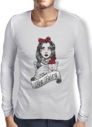 T-Shirt homme manche longue Scary zombie Alice drinking tea