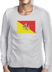 T-Shirt homme manche longue Sicile Flag