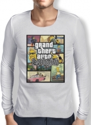 T-Shirt homme manche longue Simpsons Springfield Feat GTA
