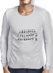 T-Shirt homme manche longue Stranger Things Guirlande Alphabet Inspiration