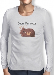 T-Shirt homme manche longue Super marmotte