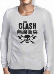 T-Shirt homme manche longue the clash punk asiatique