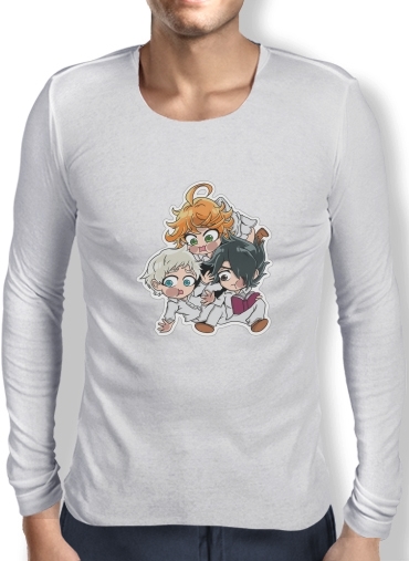 T-Shirt homme manche longue The Promised Neverland - Emma, Ray, Norman Chibi