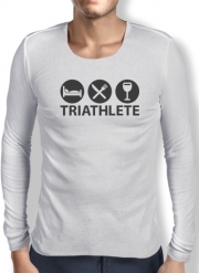 T-Shirt homme manche longue Triathlète Apéro du sport