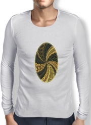 T-Shirt homme manche longue Twirl and Twist black and gold