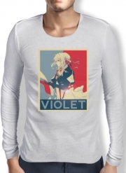 T-Shirt homme manche longue Violet Propaganda