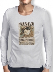 T-Shirt homme manche longue Wanted Luffy Pirate
