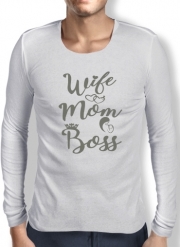 T-Shirt homme manche longue Wife Mom Boss