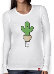 T-Shirt femme manche longue Cactus Free Hugs
