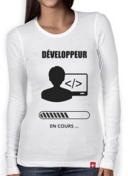 T-Shirt femme manche longue Cadeau étudiant développeur informaticien