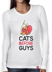 T-Shirt femme manche longue Cats before guy